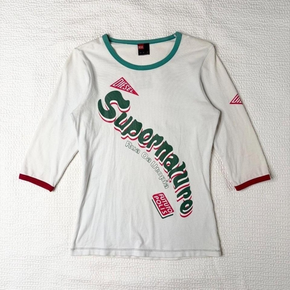 Diesel graphic "supernature" half sleeve top